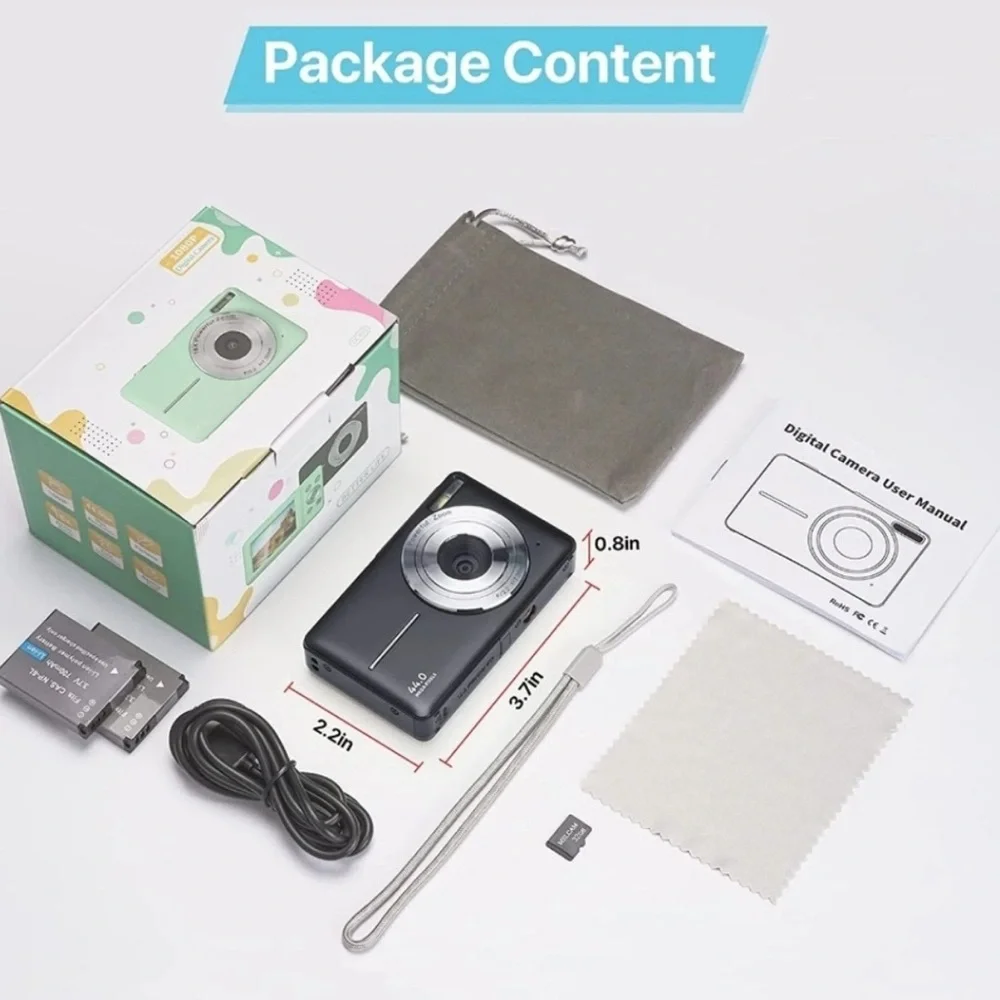 White Digital Camera with Powerful Zoom